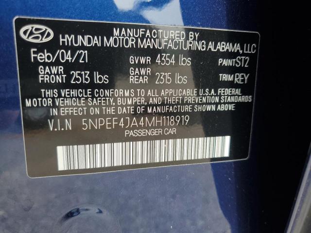 2021 HYUNDAI SONATA SEL - 5NPEF4JA4MH118919