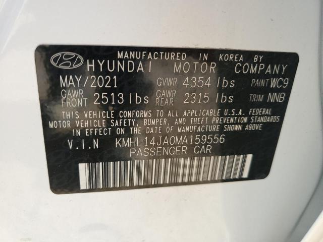 2021 HYUNDAI SONATA SEL KMHL14JA0MA159556