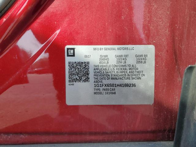 2017 CHEVROLET BOLT EV PR - 1G1FX6S01H4169236