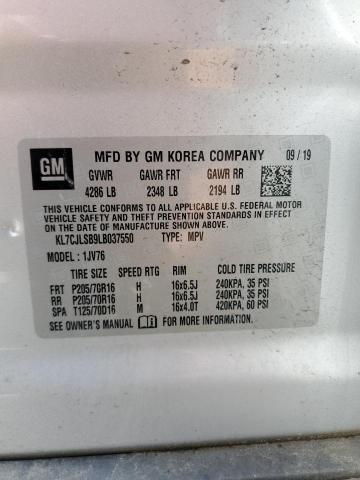 2020 CHEVROLET TRAX 1LT - KL7CJLSB9LB037550