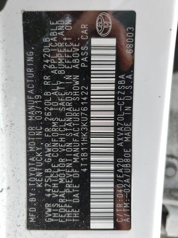 2019 TOYOTA CAMRY L - 4T1B11HK3KU761422