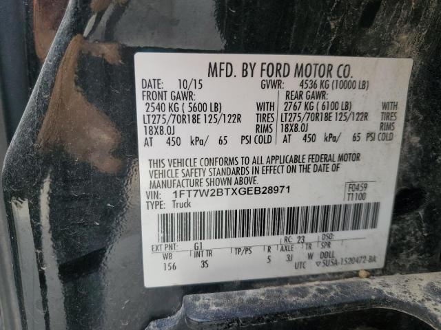 2016 FORD F250 SUPER - 1FT7W2BTXGEB28971