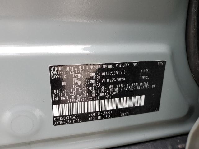 2021 TOYOTA RAV4 XLE P - 4T3B6RFVXMU031711