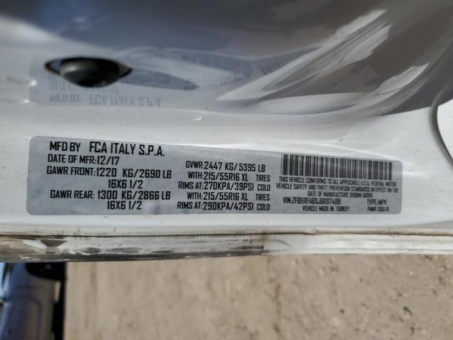 2018 RAM PROMASTER - ZFBERFABXJ6K67498