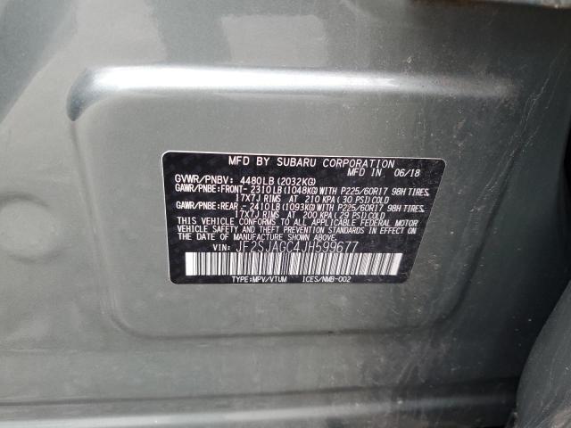 2018 SUBARU FORESTER 2 JF2SJAGC4JH599677