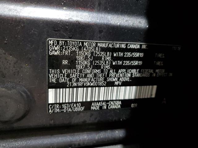 2019 TOYOTA RAV4 LIMIT - 2T3N1RFV9KW001852