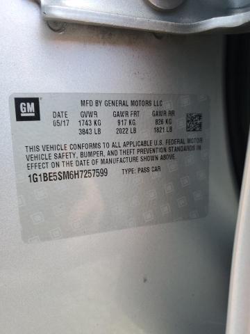 2017 CHEVROLET CRUZE LT - 1G1BE5SM6H7257599