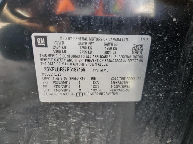 2016 GMC TERRAIN SL - 2GKFLUE37G6187156