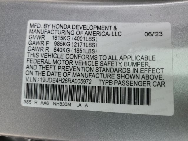 2024 ACURA INTEGRA - 19UDE4H26RA005972