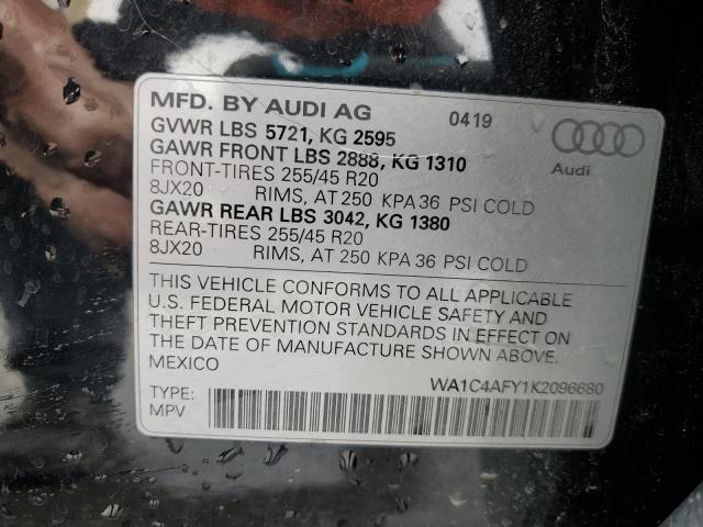 2019 AUDI SQ5 PRESTI WA1C4AFY1K2096680