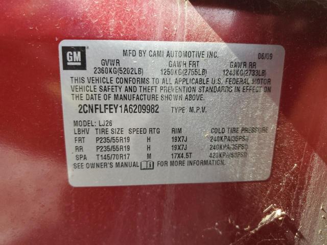2010 CHEVROLET EQUINOX LT - 2CNFLFEY1A6209982