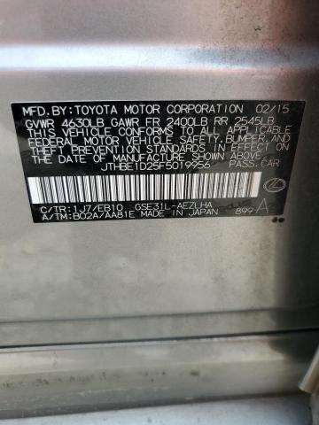 2015 LEXUS IS 350 JTHBE1D25F5019956