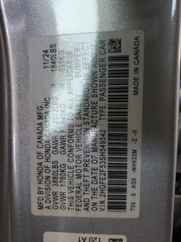 2025 HONDA CIVIC SPOR - 2HGFE2F53SH549542