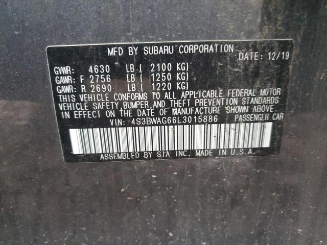 2020 SUBARU LEGACY SPO 4S3BWAG66L3015886