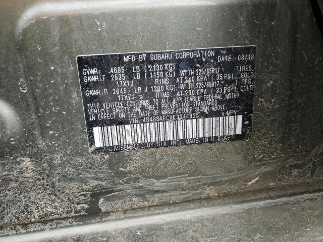 2019 SUBARU OUTBACK 2. - 4S4BSAFCXK3211925