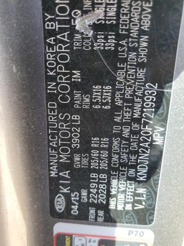 2015 KIA SOUL - KNDJN2A20F7219932