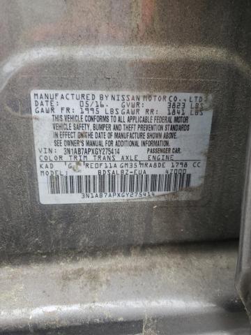 2016 NISSAN SENTRA S - 3N1AB7APXGY275414