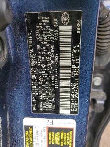 2015 TOYOTA CAMRY LE - 4T1BF1FK7FU943635