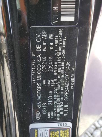 2019 KIA FORTE FE - 3KPF24AD3KE011436