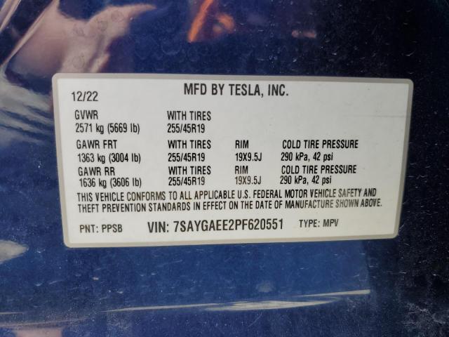 2023 TESLA MODEL Y 7SAYGAEE2PF620551