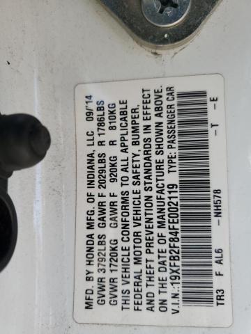 2015 HONDA CIVIC EX - 19XFB2F84FE002119