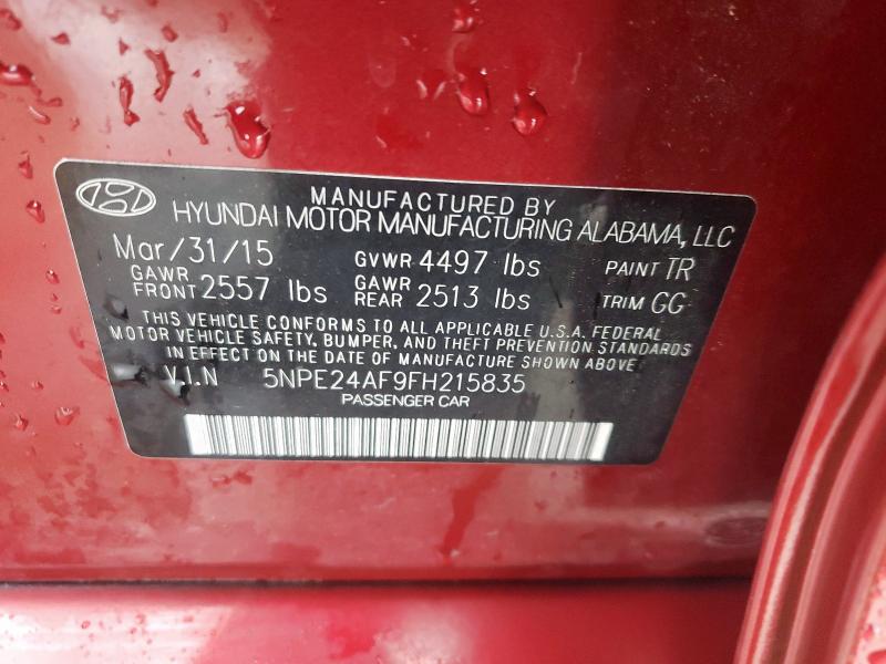 2015 HYUNDAI SONATA SE - 5NPE24AF9FH215835
