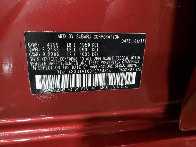 2017 SUBARU IMPREZA LI 4S3GTAT60H3734918