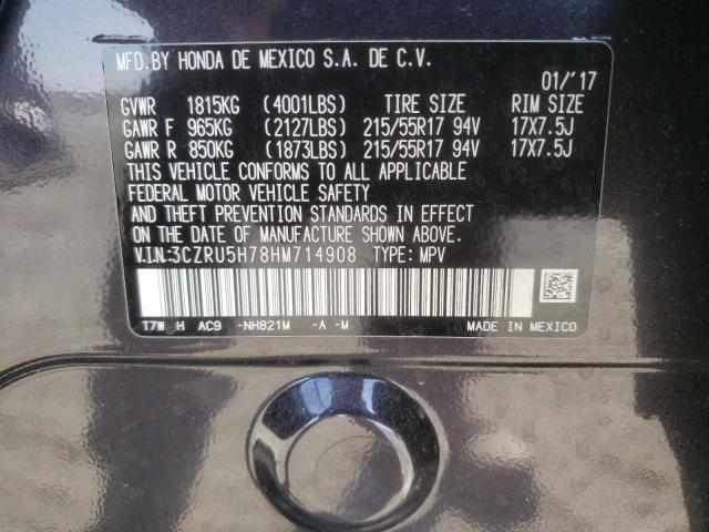 2017 HONDA HR-V EXL - 3CZRU5H78HM714908