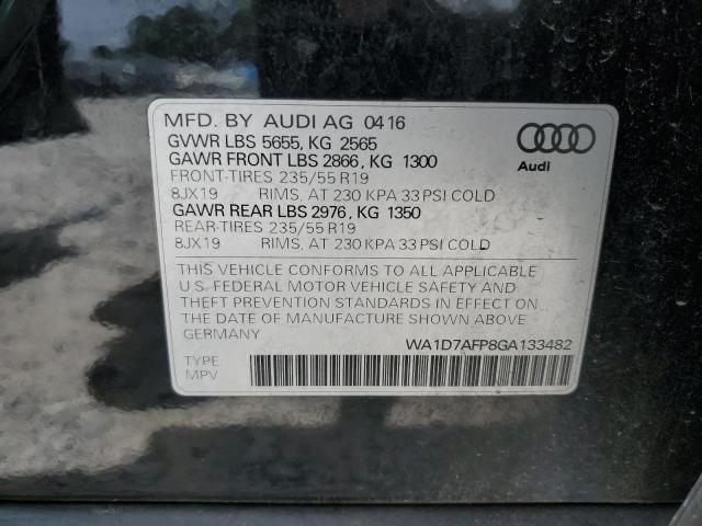 2016 AUDI Q5 PREMIUM - WA1D7AFP8GA133482