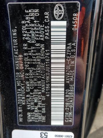 2018 TOYOTA CAMRY XSE 4T1B61HK0JU116761