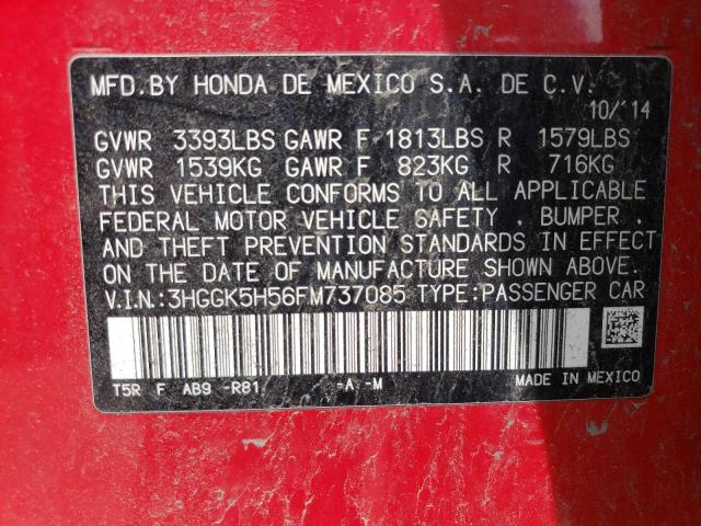 2015 HONDA FIT LX - 3HGGK5H56FM737085