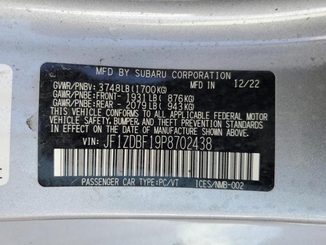 2023 SUBARU BRZ LIMITE JF1ZDBF19P8702438