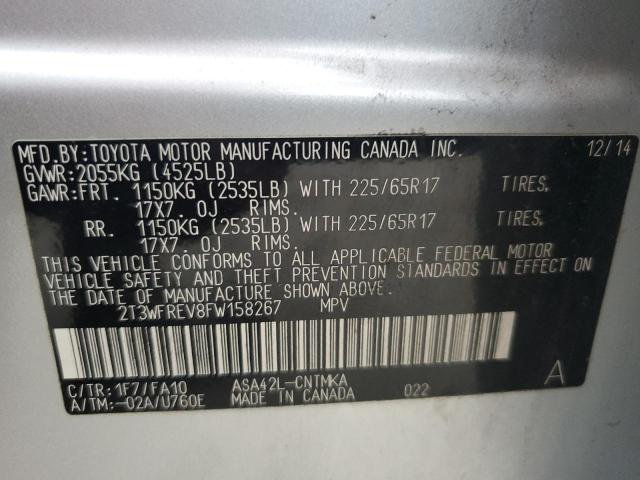 2015 TOYOTA RAV4 XLE - 2T3WFREV8FW158267