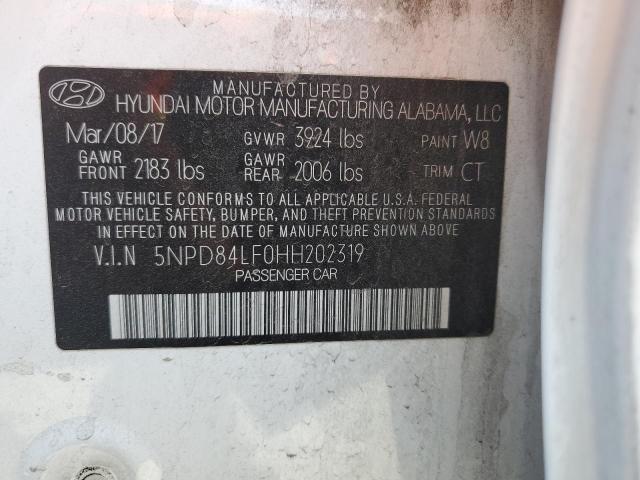 2017 HYUNDAI ELANTRA 5NPD84LF0HH202319