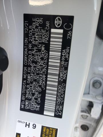 2022 TOYOTA PRIUS NIGH - JTDKAMFU3N3167627