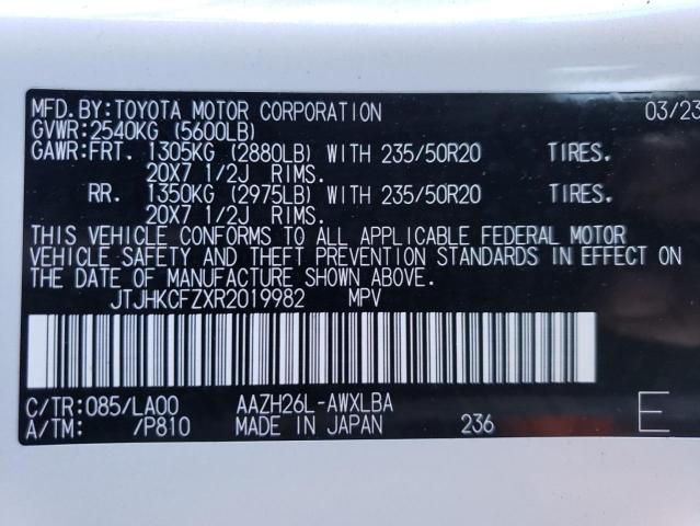 2024 LEXUS NX 450H LU JTJHKCFZXR2019982
