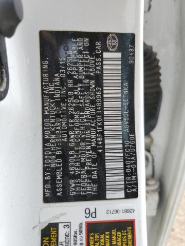 2015 TOYOTA CAMRY LE - 4T4BF1FK0FR489962