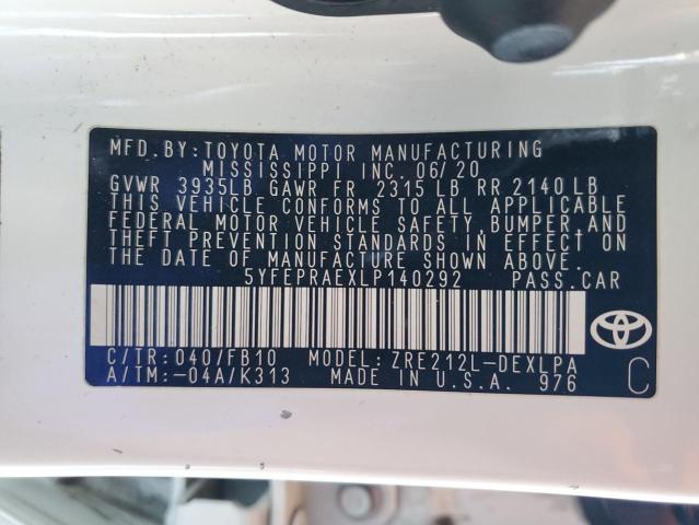 2020 TOYOTA COROLLA LE - 5YFEPRAEXLP140292
