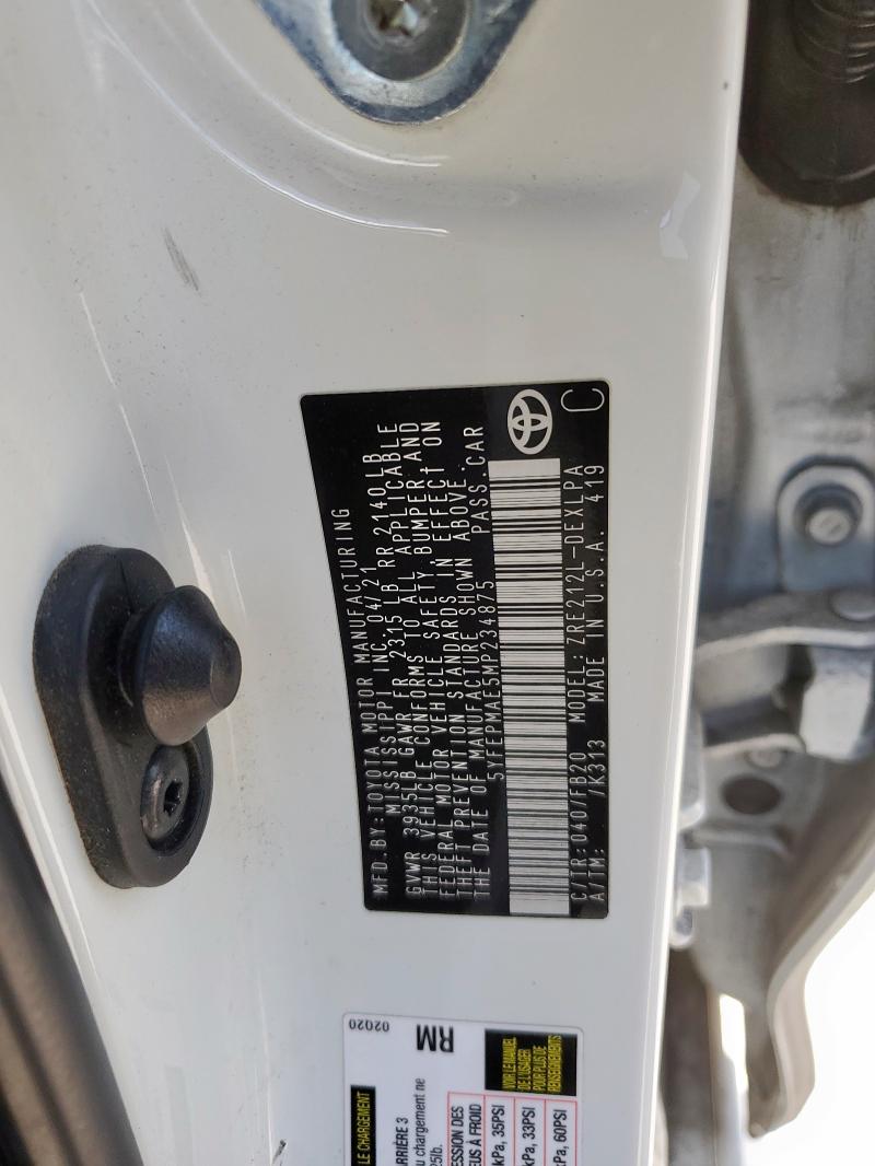 2021 TOYOTA COROLLA LE - 5YFEPMAE5MP234875