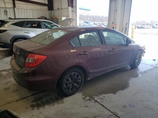 HONDA CIVIC LX 2012 red  gas 19XFB2F50CE049391 photo #4