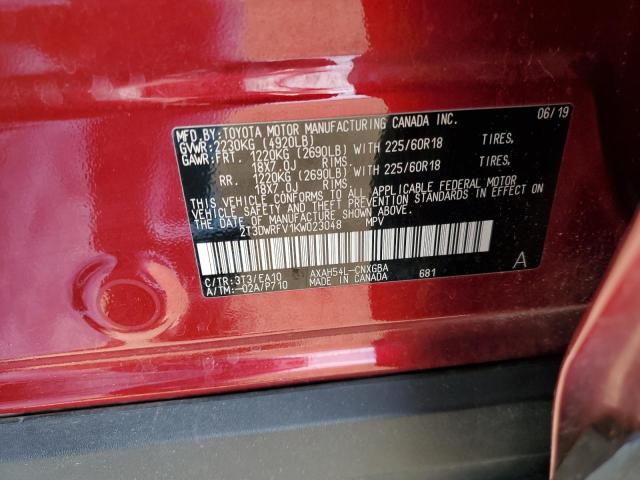 2019 TOYOTA RAV4 LIMIT - 2T3DWRFV1KW023048