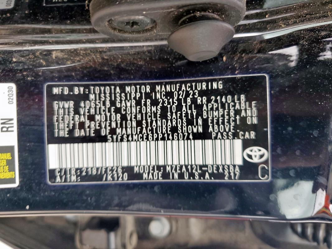 2023 TOYOTA COROLLA SE - 5YFS4MCE6PP146074