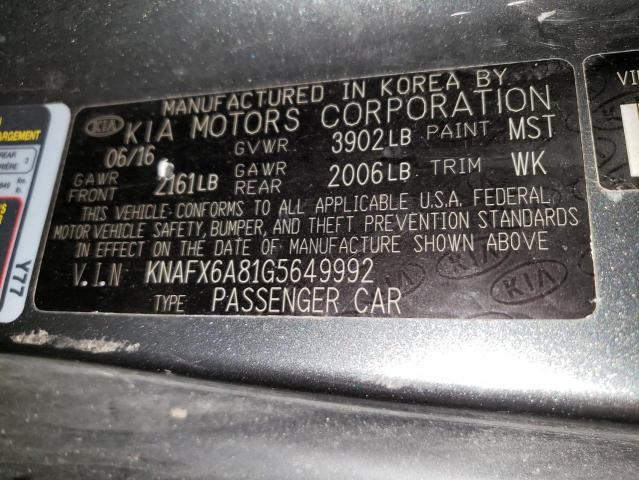 2016 KIA FORTE EX - KNAFX6A81G5649992