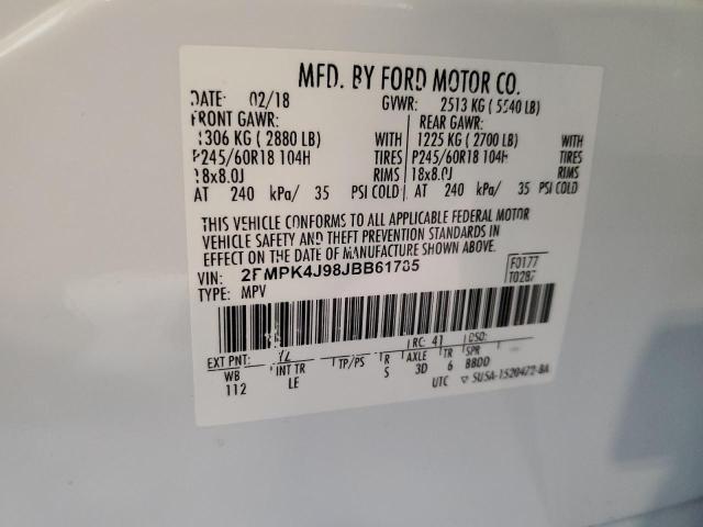 2018 FORD EDGE SEL - 2FMPK4J98JBB61785