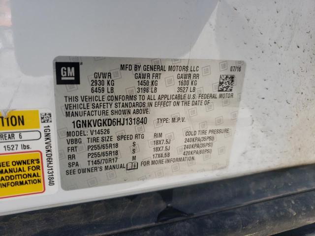 2017 CHEVROLET TRAVERSE L - 1GNKVGKD6HJ131840