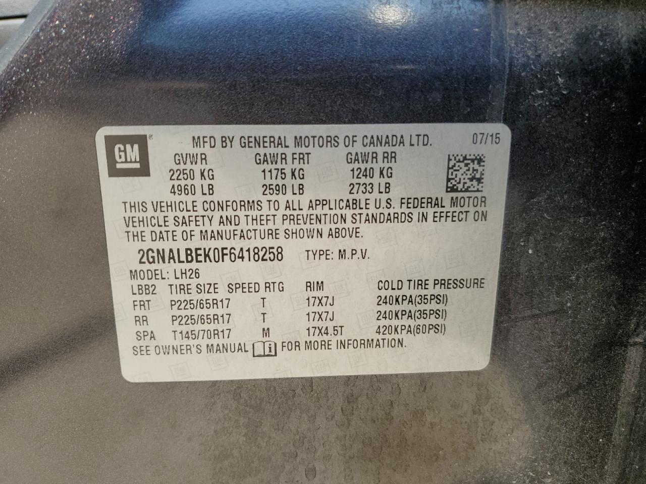 CHEVROLET EQUINOX LT