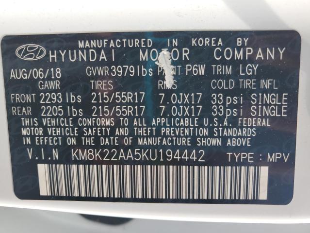 2019 HYUNDAI KONA SEL - KM8K22AA5KU194442