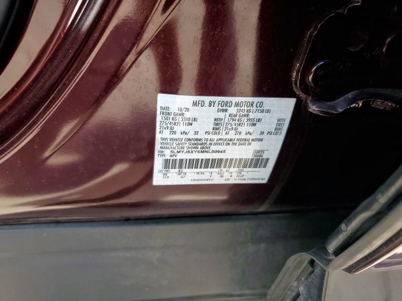 2021 LINCOLN AVIATOR GR - 5LMYJ8XY6MNL00945