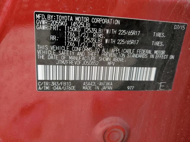 2015 TOYOTA RAV4 LE - JTMZFREV0FJ050852