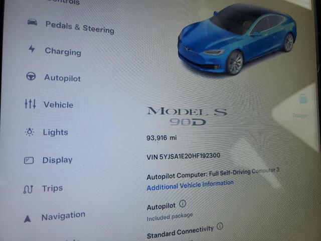 2017 TESLA MODEL S 5YJSA1E20HF192300